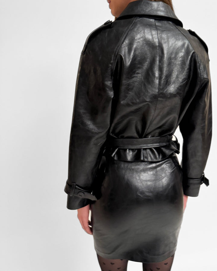 Caban Jacket vegan Leather black