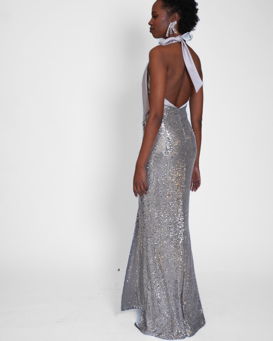 Silver Glow- Halterneckdress