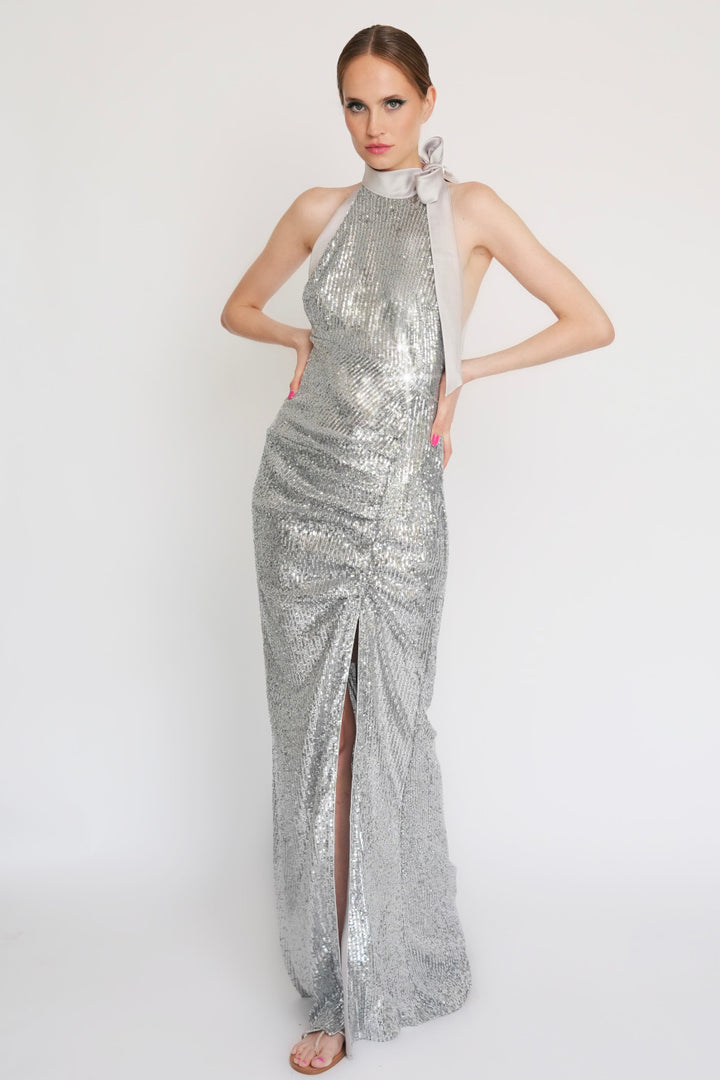 Silver Glow- Halterneckdress